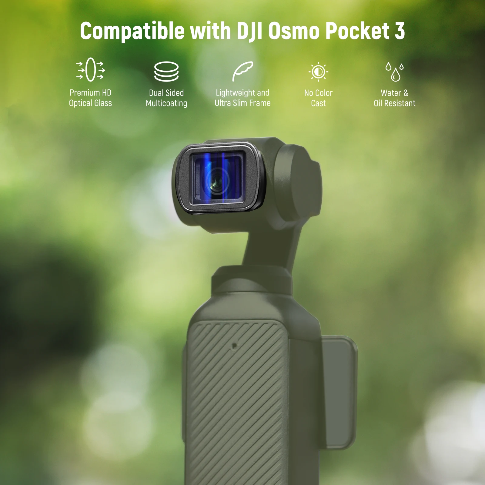 NEEWER 1.2X niebieski obiektyw anamorficzny do DJI Osmo Pocket 3 i Creator, magnetyczny obiektyw ze szkła optycznego HD do fotografii wideo