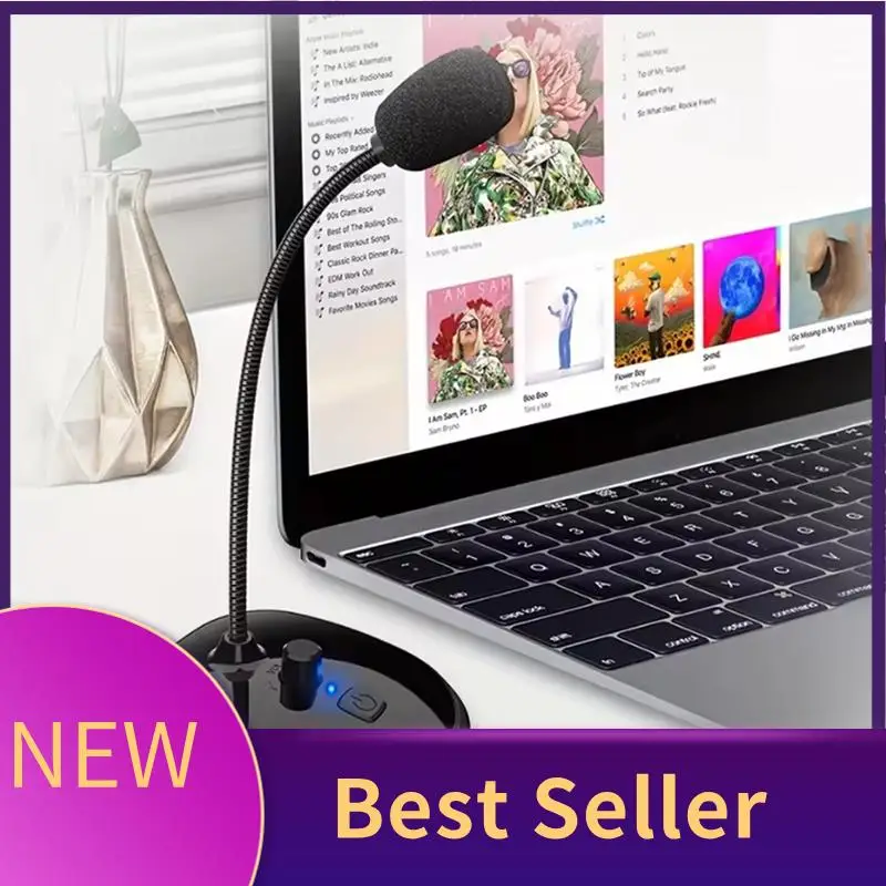 M07K-USB Computer Microphone Desktop Microphone Recording Live Desktop Wired Capacitor