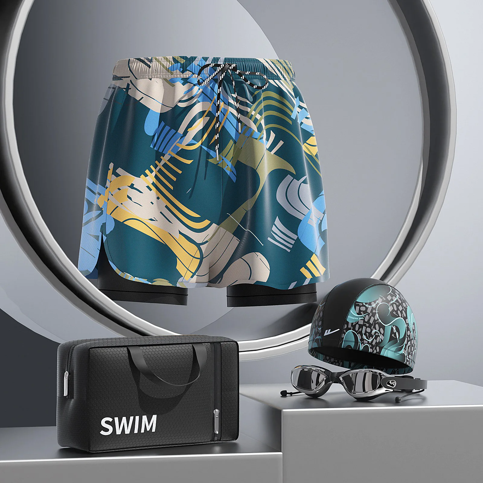 

Men Professional Outdoor WaterProof Surfing Beach Swim Trunks Cap UV Protection Quick-Dry Bathing Board Shorts Sailing Briefs