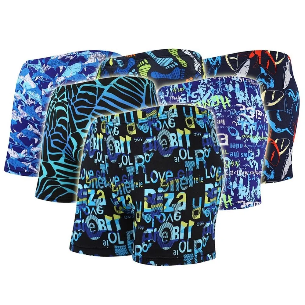 Men's Colorful Print Quick Dry Swimwear Men Trunks Swim Shorts  Slim Fit Swimming Trunks for Beach Surf Beachwear