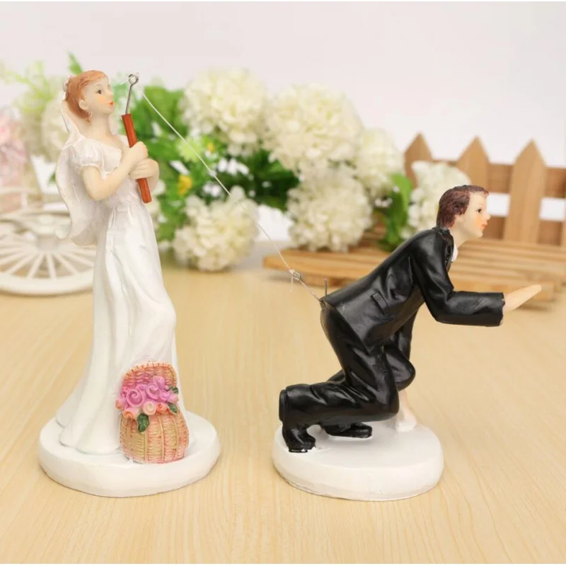 Bride and Groom Resin Decorative Crafts New House Decoration Baking Accessories  Valentine's Day Gift