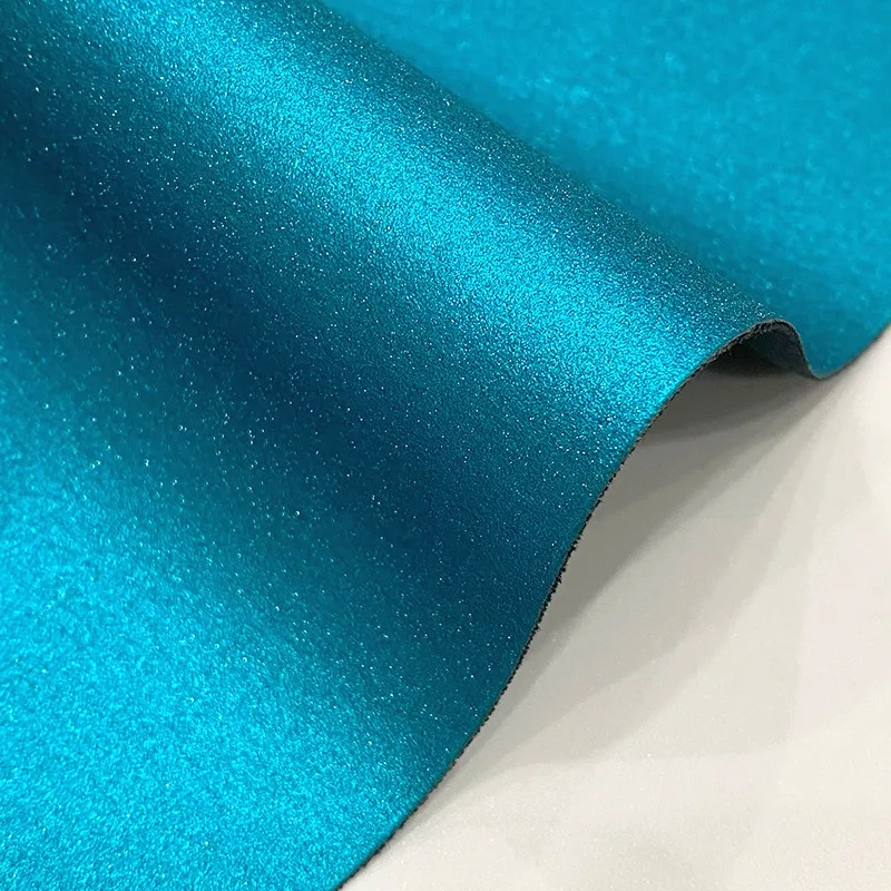 Matte Solid Color Sparkle Shiny faux frosted glitter leather sheets felt backing for Making Shoe Upper/Bag/Clothing/Handcraft