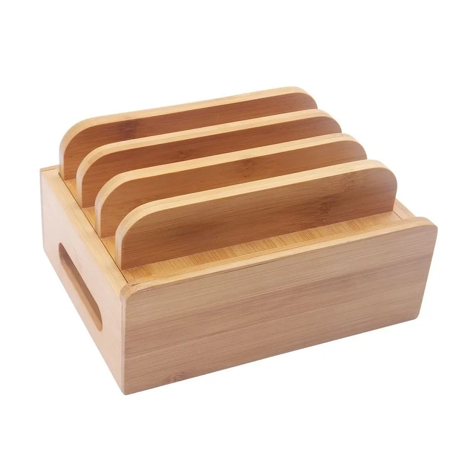 Bambushalter für iPhone, Ständer für Samsung, Handykabel, Ladestation, Docks, Organizer für Smartphones und Tablets, USB-Ladegerät – Detail 8