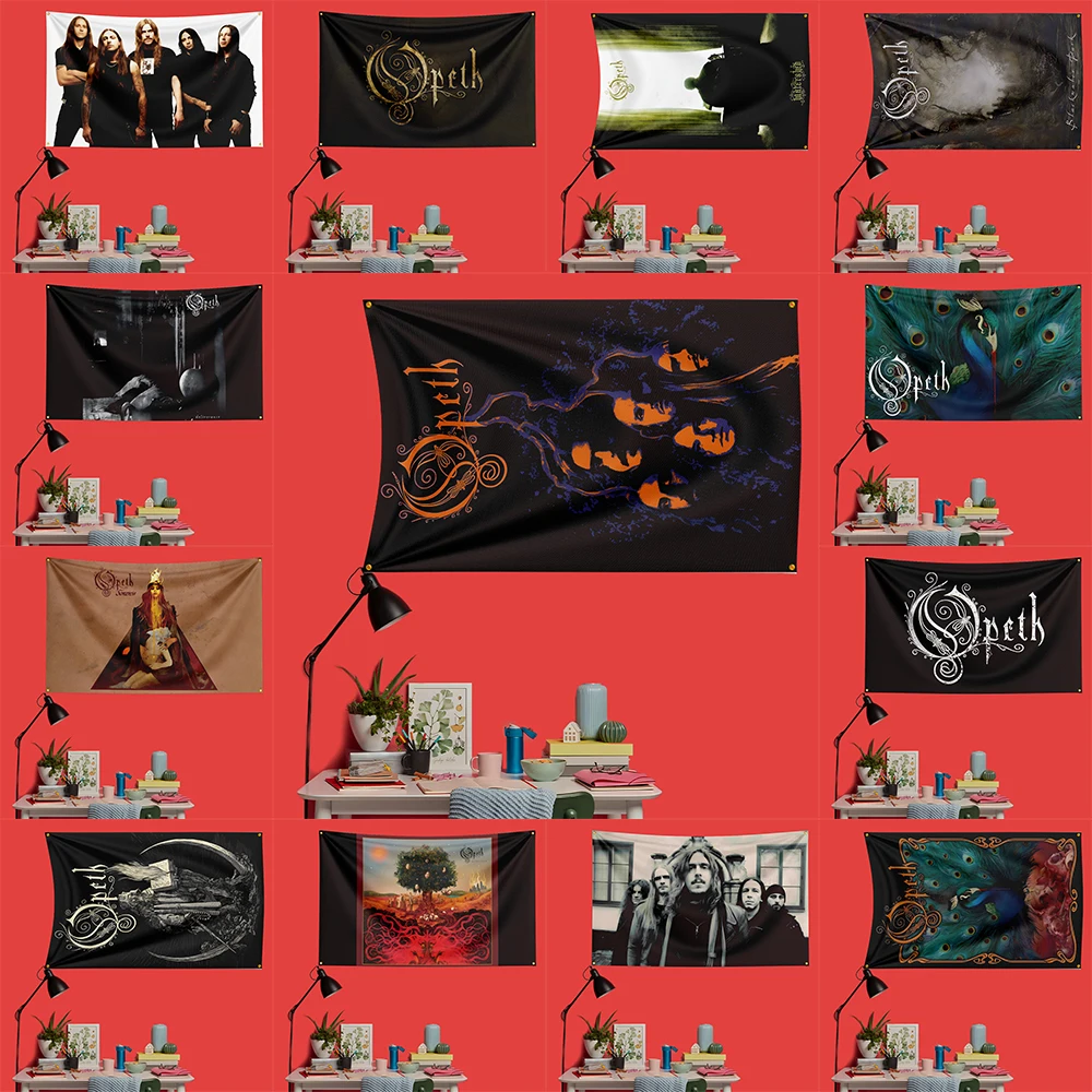 

Opeth Inspired Rock Music Flag 3x5 FT 90x150cm Polyester Decorative Banner Tapestry For Music Fans Bedroom Wall Decoration