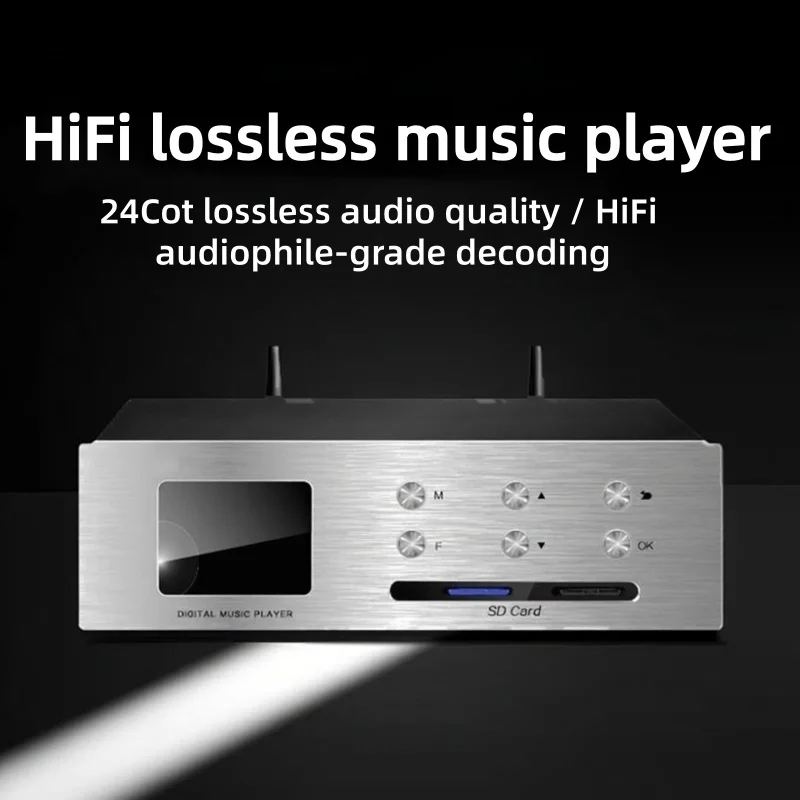 Desktop Lossless Audio DAC Player Bluetooth Receiver DSD Decoding Multi-source Input USB SD Optical Coax HiRes Music Decoder