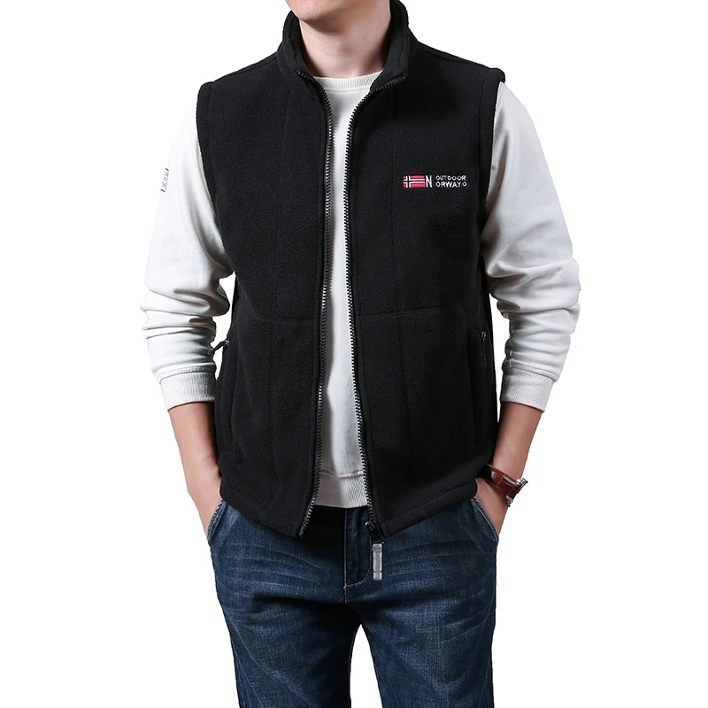

Winter Warm Polar Fleece Vest For Men Thick Thermal Waistcoat Softshell Sleeveless Jacket Outdoor Clothing