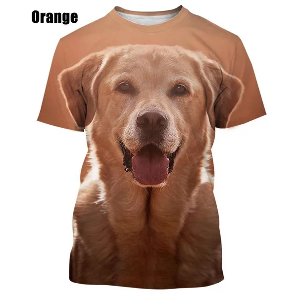 Labrador Retriever 3D printing T-shirt New Fashion Animal Cute Dog Fun Casual Round Neck T Shirt