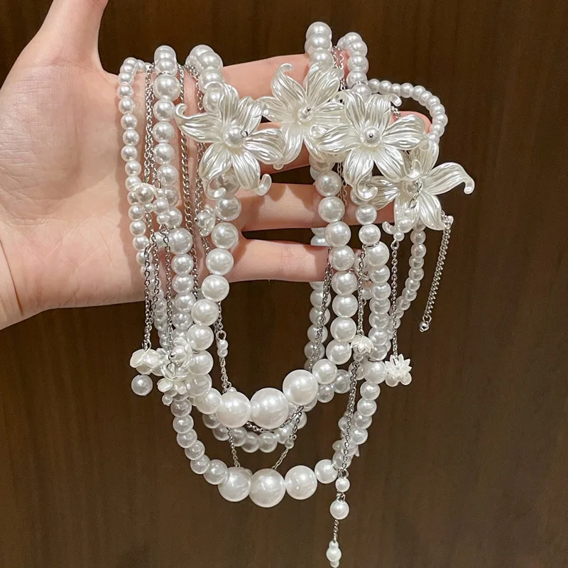 

Французская многослойная цветочная жемчужная ракушка с кисточкой, цепочка для тела, поясная цепочка, изысканное легкое роскошное и высококачественное женское сексуальное ожерелье с поясом