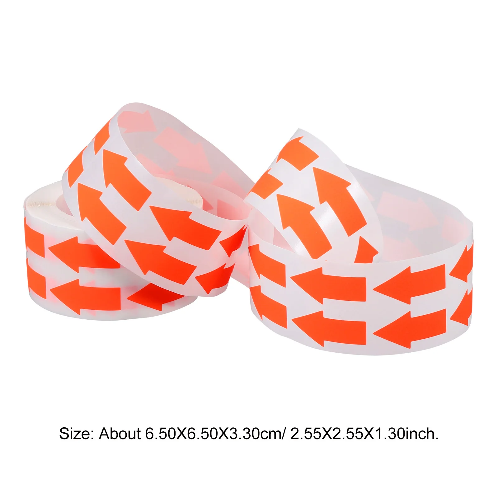 

1 рулон флуоресцентных наклеек со стрелками, яркие самоклеящиеся декоративные наклейки для рукоделия, предупреждающие напряжение, наклейки для этикеток