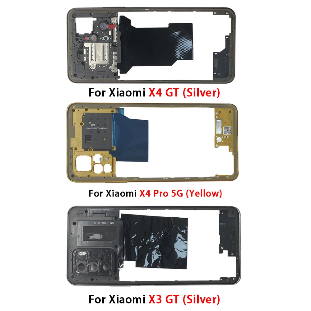 NEW Middle Frame Holder Housing Replacement Repair Parts With Volume Button For Xiaomi Poco X3 GT X4 Pro 5G X5 Pro 5G