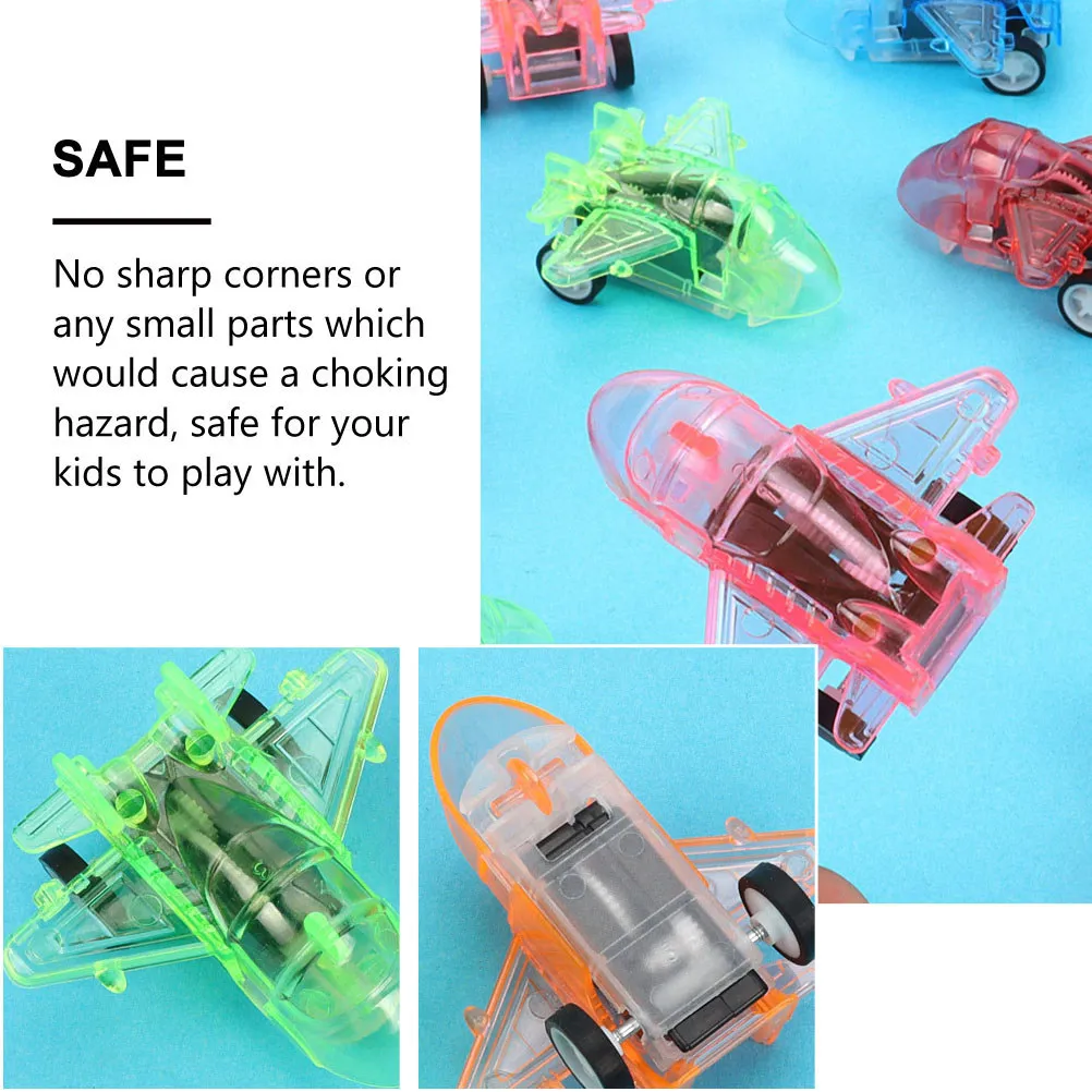 

Набор из 25 инерционных самолетиков с мультяшным дизайном, прозрачные пластиковые, развивающие игрушки для детей