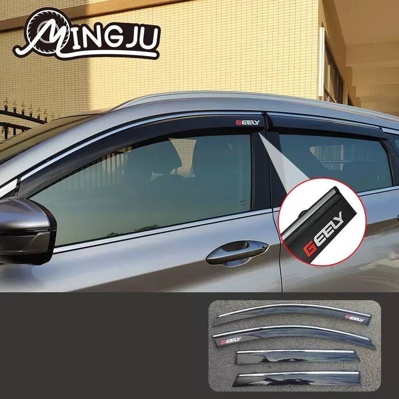 For Geely coolray 2023 2024 2025 Window Visor Awnings Shelters Vent Shades Sun Rain Deflector Guard Auto Accessories