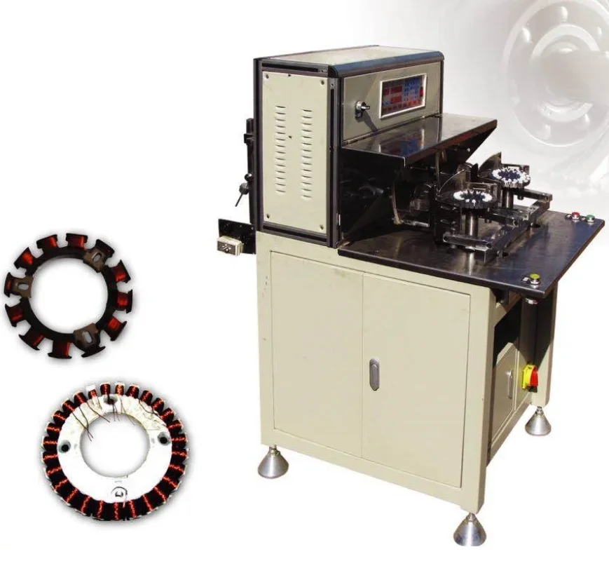 external rotor motor stator coil insert and winding machine