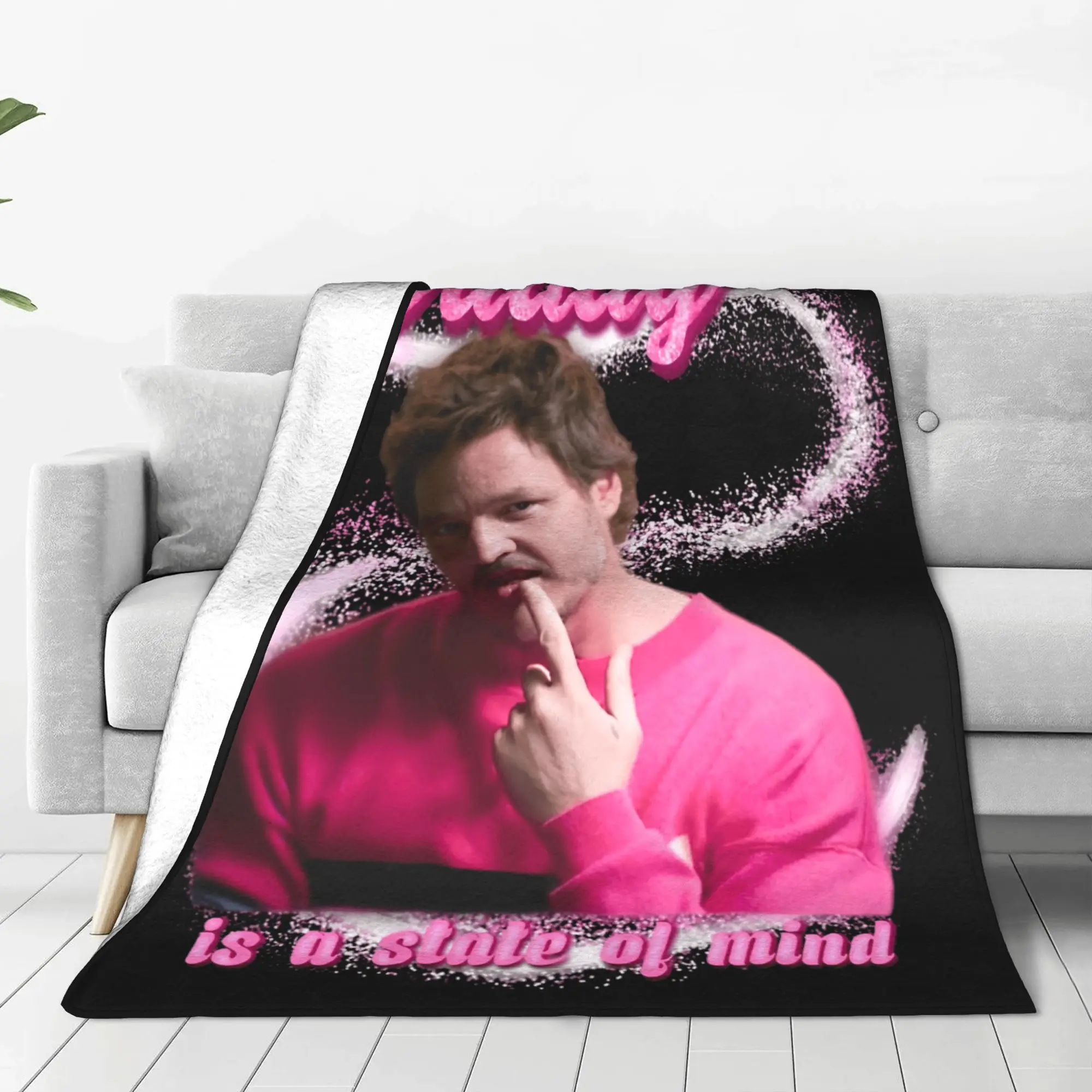 Pedro Pascal  Plush Blankets Girls Boys Actor Flannel Bedding Throws For Living Room Super Soft Customized Quality Bedspread