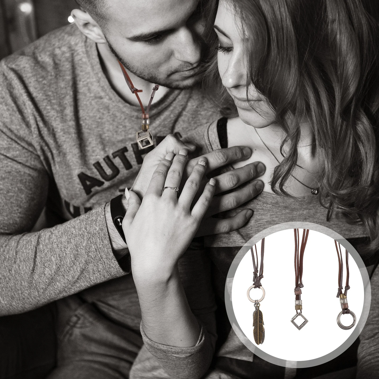 

3Pcs Necklace Pendant for Women Men Retro Style Exquisite Gifts Halloween Christmas Birthday Festival Outfits