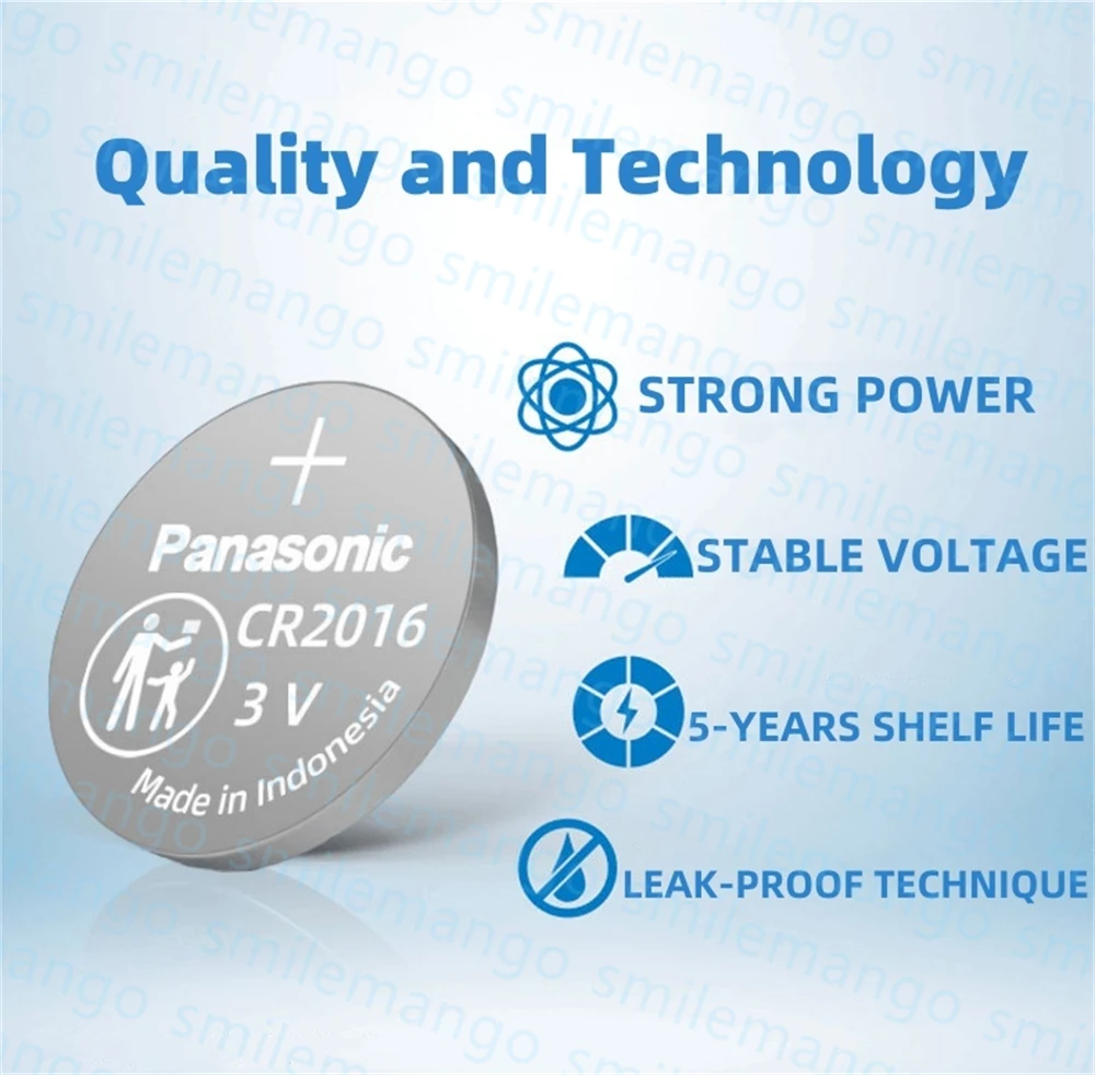 Oryginalne baterie litowe Panasonic CR2016 3V, 10-100 sztuk, CR 2016 DL2016 BR2016 DL2016 LM2016 do kluczyków samochodowych, pilotów, zegarków i zabawek. — zdjęcie produktu 5