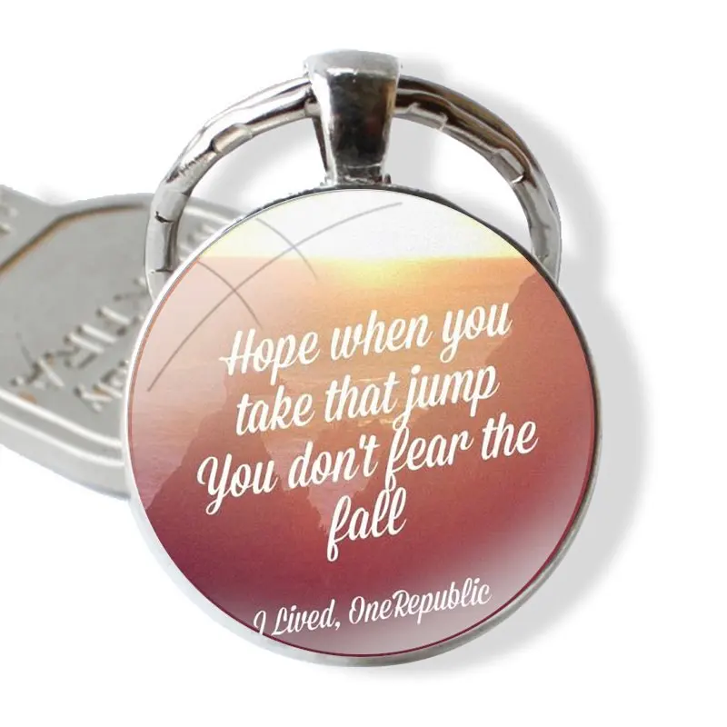 One Republic Waking Up US Music Keychain Glass Cabochon Metal Pendant Classic Men's Women's Keyring