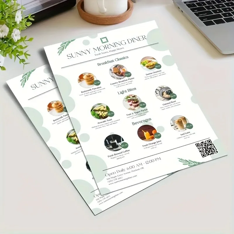 100pcs A4 Custom Flyer Printing Personalized Promotional Leaflets For Business Marketing Advertising Materials Customizable