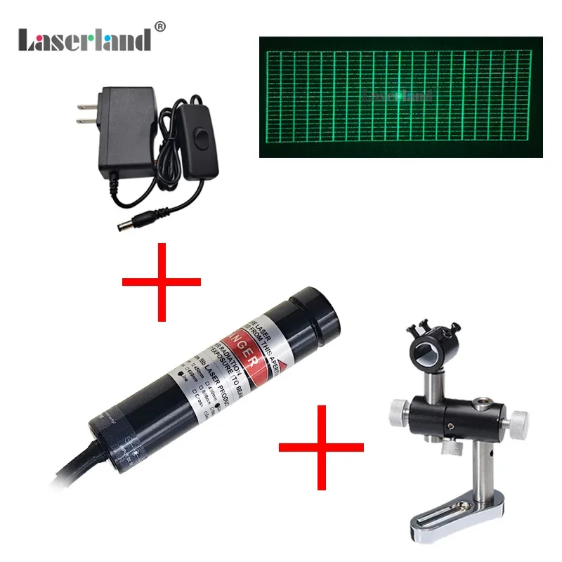 16mm 20*20 Rectangular Grid 520nm Green DOE Diffraction Grating Laser Module