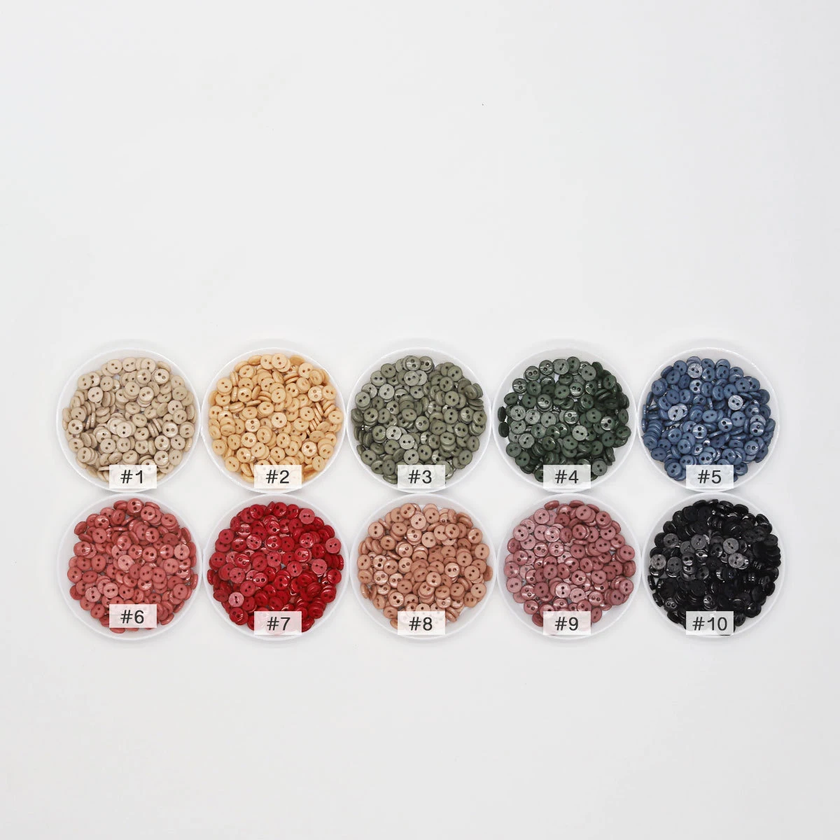 50-200pcs Mini Buttons 6mm Round Tiny Button For DIY Crafts Doll Shoes Clothes Garment Sewing Solid Color Cartoon Scrapbooking