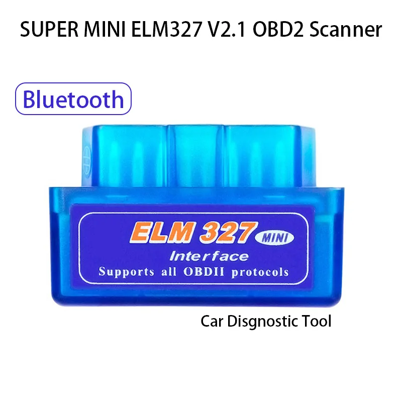 

Bluetooth Adapter Super Mini ELM327 V2.1 OBD2 Scanner Car Code Reader Tools Newest OBDII Diagnostic Tool Universal Connector