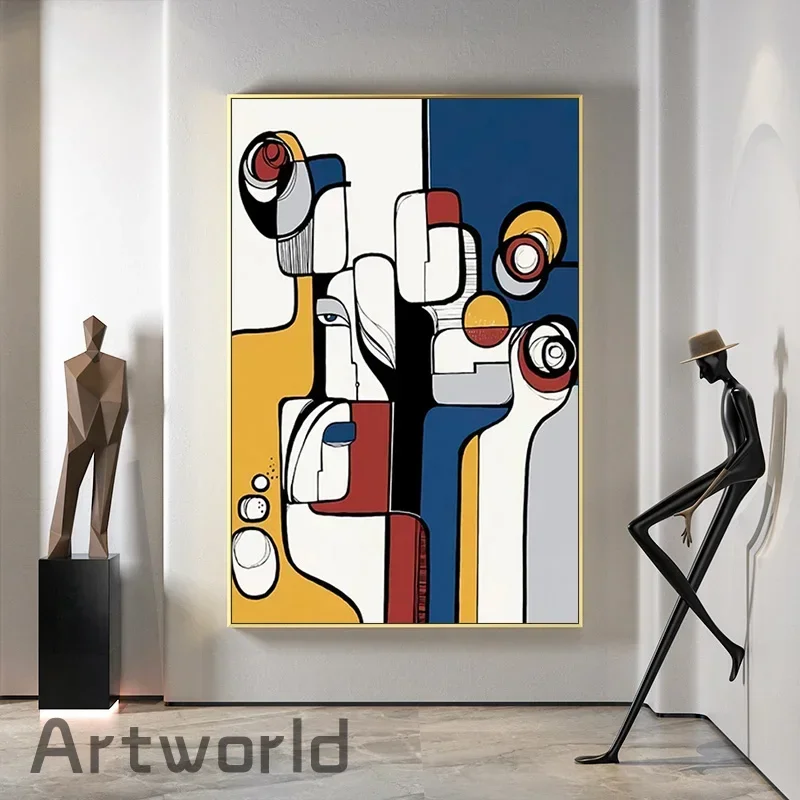 Picasso Artworks Abstract Figure Canvas Painting Pictures HD Print Wall Poster for Living Room Home Decor