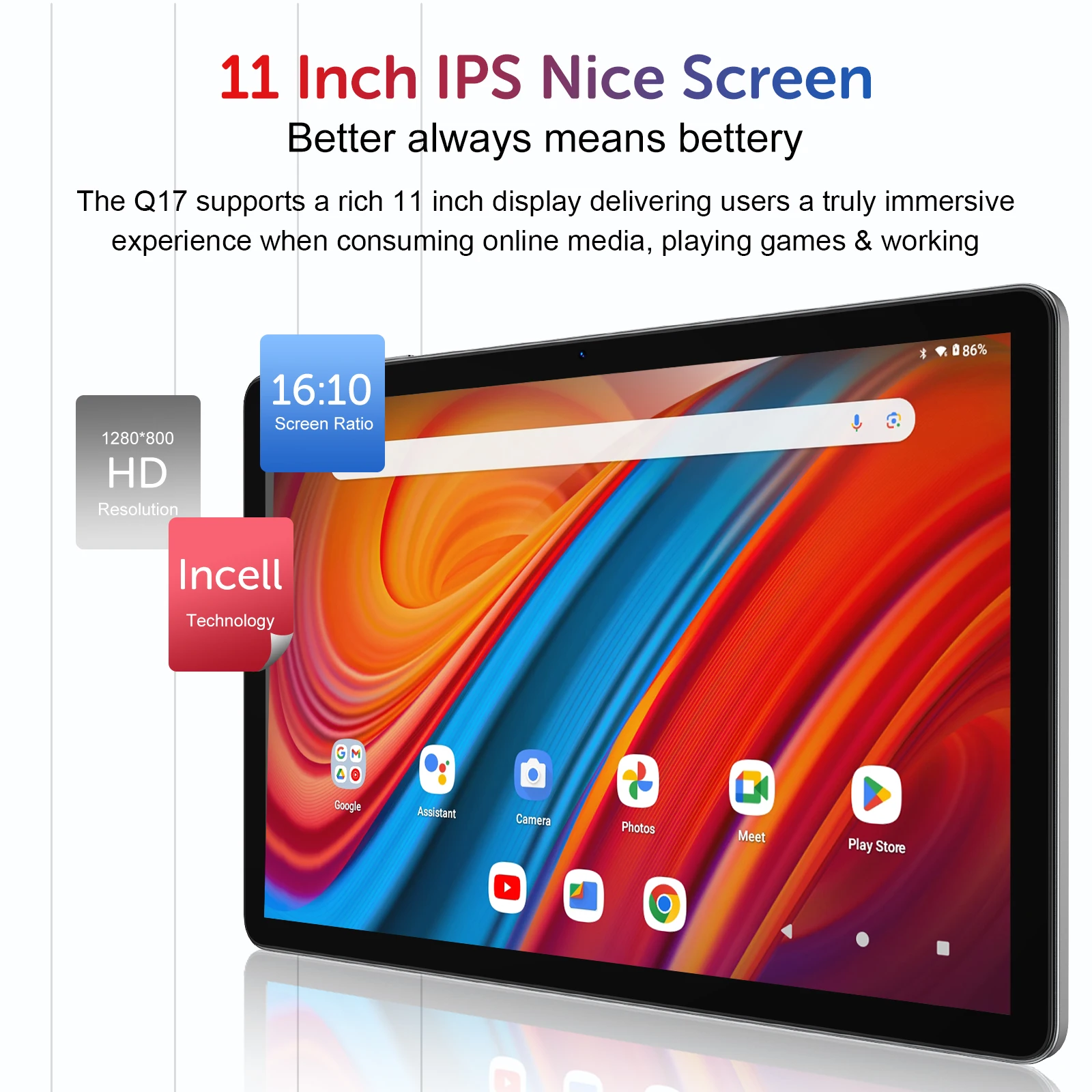 XGODY Q17 11 Inch Smart Tablet Android 14 12GB RAM+128GB ROM(1TB