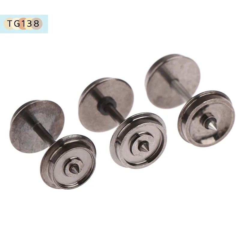 【New】2pcs HO Scale 1:87 36'' Metal Wheels For Model Train DC Wheel Set C8724