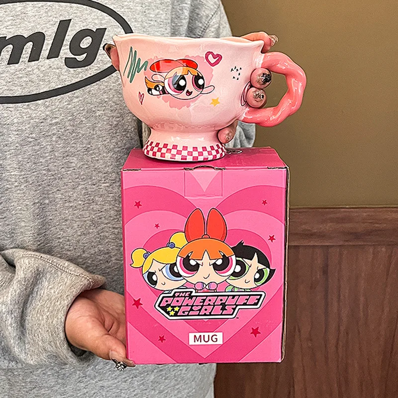 The Powerpuff Girls Mug New Girl High Beauty Ceramic Water Cup Home Milk Breakfast Cup Birthday Gift