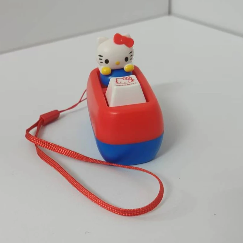Hello Kitty Recordable Voice Button Keychain Cute Talking Sound Recording Pendant Kawaii Fidget Toy  Gift Ornament view 2