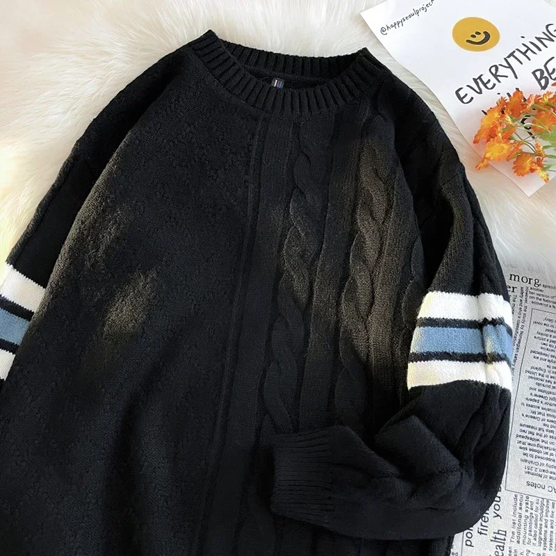 

Youth Fashion Trend Autumn Winter Warm Round Neck Sweater Korean Version Multifunctional Loose Comfortable Breathable Sweater