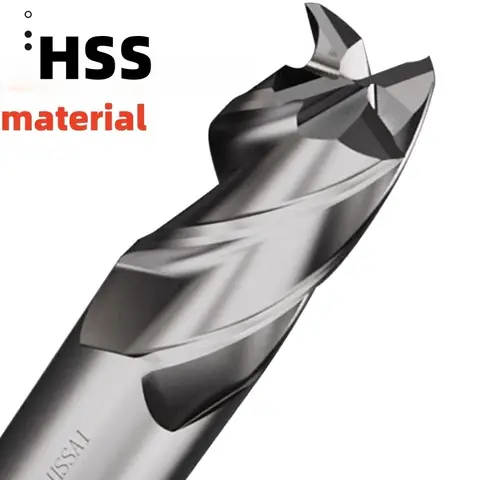 1PCS HSS 1-20mm 3 4 플루트 알루미늄 구리 CNC 공작 기계 라우터 비트 밀링 커터 플랫 엔드 밀 금속