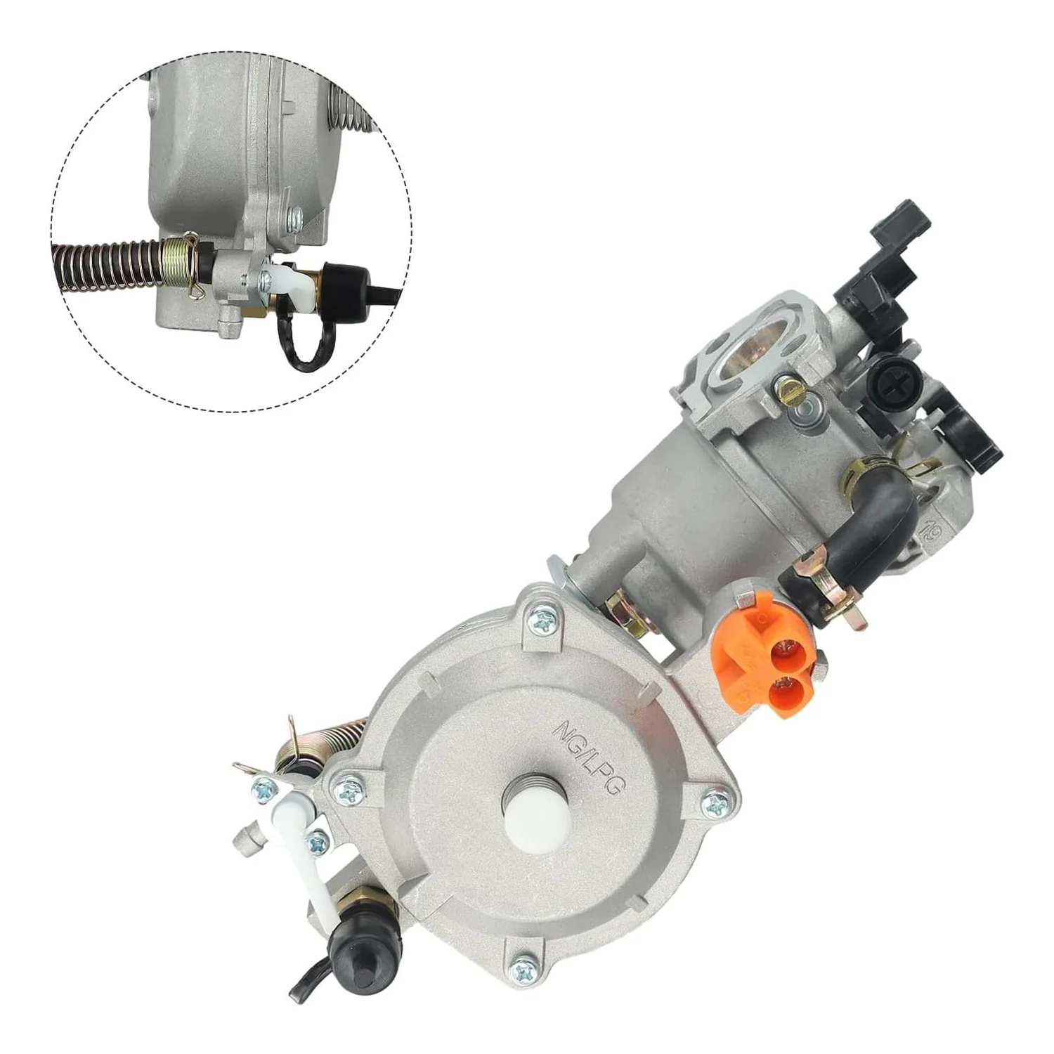 Dual Fuel LPG NG Carburetor Conversion Kit for 168F 170F 3KW 6.5HP Generator Replace Gas Carburetor (Includes Installation Kit)