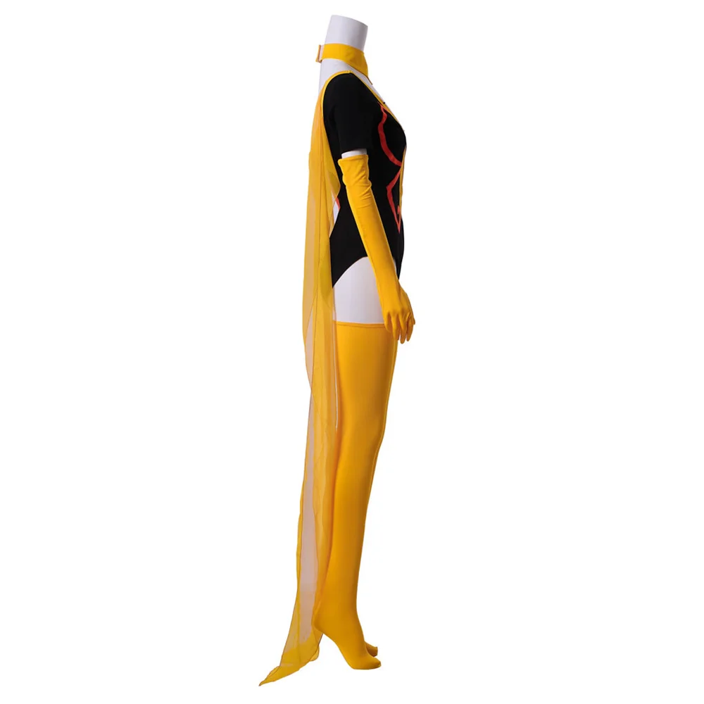 Anime The Venture Bros Costume Cosplay donna Sexy scollo a V profondo body con scialle Halloween sciarpa tuta Performance Outfits