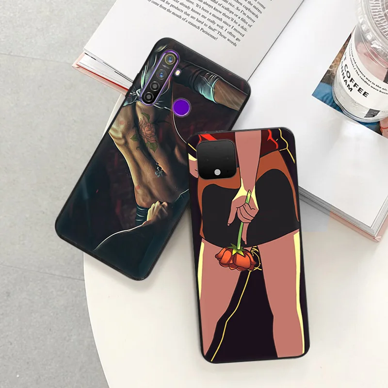 Telefon kılıfı için piksel 8 Pro 8a 7a 6a 7 Motorola G200 kenar 40 30 20 tek Fusion renkli seksi beraberlik kız yumuşak siyah anti-damla kapak