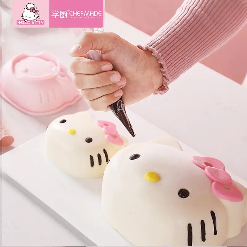 Hello Kitty Cake Mold Authentic Sanrio Anime Kawaii 4/6/8 Inches Mousse Cake Ice Cream Pudding Mold Baking Mold Cute Sweet Gift