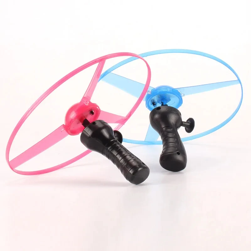 1/3/5pcs Pull Line UFO Luminous Pull String Flying Saucer Combat Small Pull String Induction with Light Flying Toy Fun Outdoor