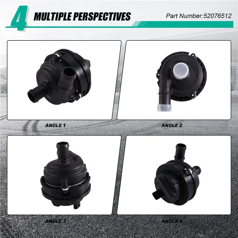 A02Q-Car Engine Cooling Auxiliary Water Pump 52076512 Fits For Alfa Romeo 2.2 Giulia Stelvio Fiat 500X Jeep Compass Renegade