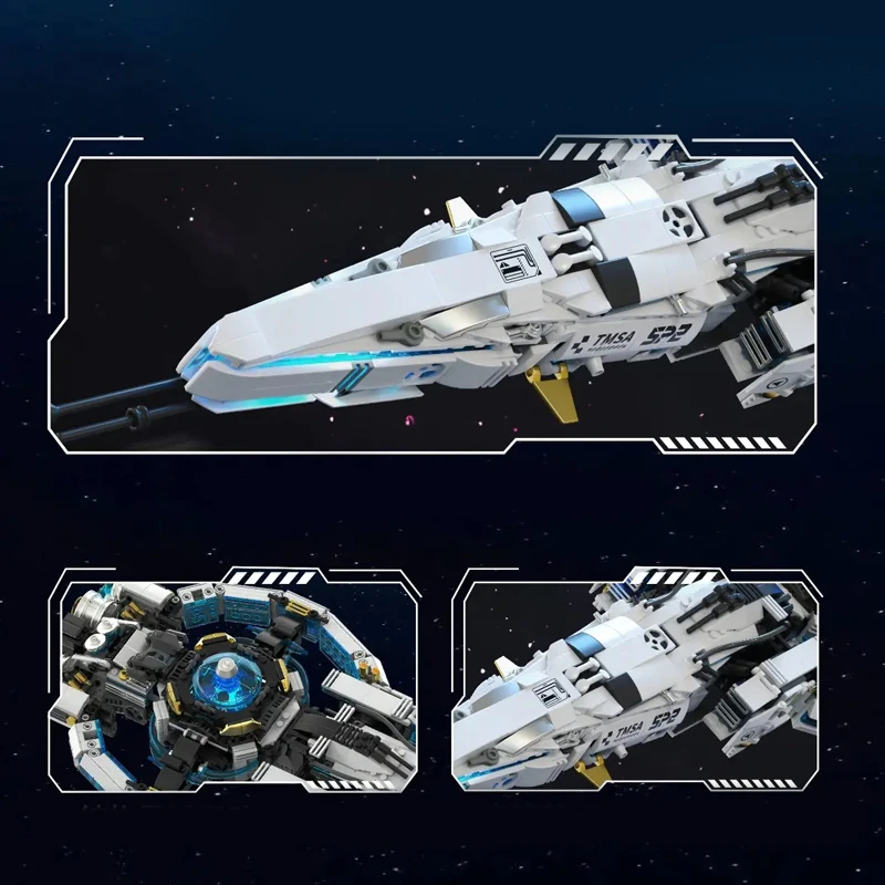 Technical Galaxy Comet Spaceship Spacecraft Modular Buildings Blocks Space Explanation Brick Model Kit Adults Kids Gifts 1567PCS