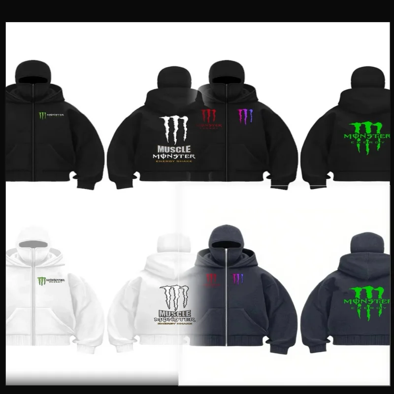 2026 Monster Energy신상 남녀 가을 겨울 통기성, 패셔너블하고 편안하며 스포티하고 따뜻한 후드티