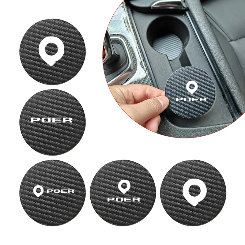 2Pcs 68MM Car Water Cup Bottle Holder Water Cup Pad For Great Wall GWM Poer P11 P12 Ute Pickup Cannon Ruman Sucan 2022 2023 2024