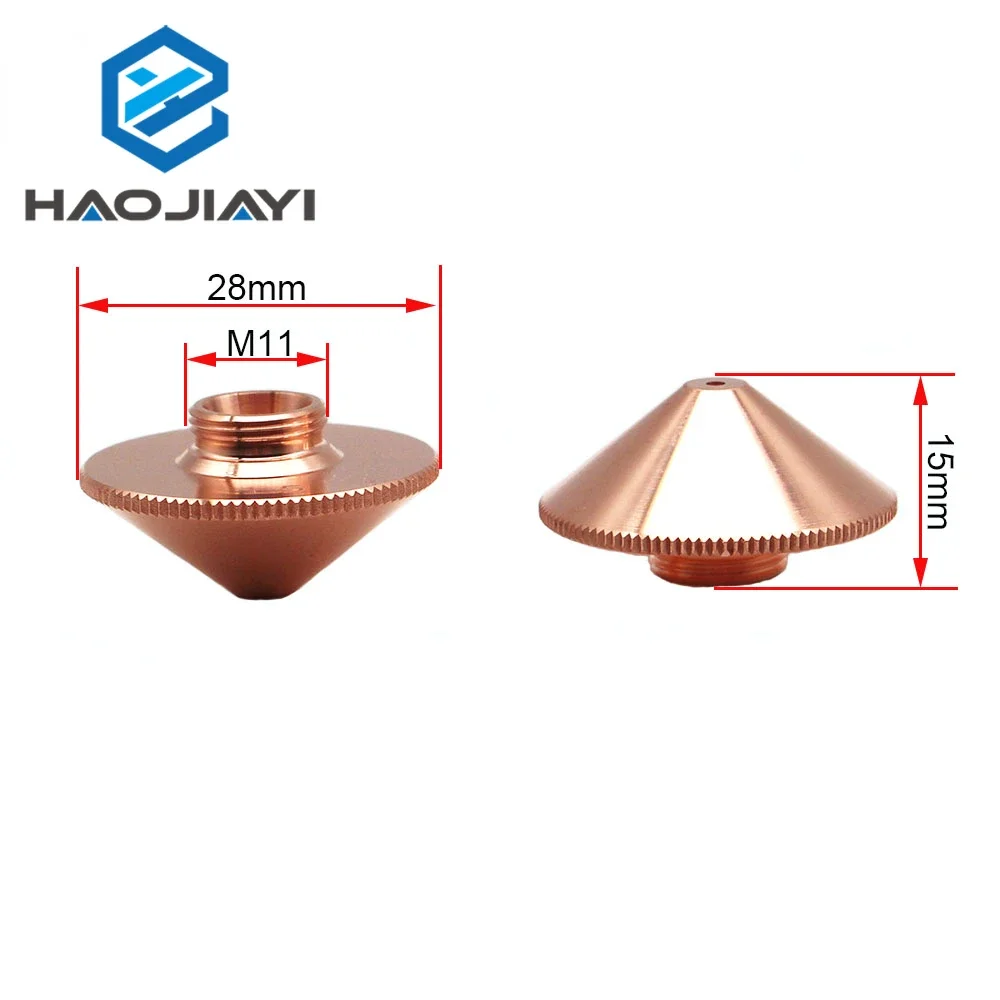 Laser Nozzles Dia.28mm H15 M11 Single Layer Caliber 0.8-4.0mm P0591-571-0001 for Precitec WSX Han's  Factory Wholesale