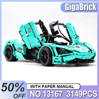 MOULD KING 13167 1:8 High-Tech Power Champions 720S Racing Car Building Bricks Blocks Toys Assembly Christmas Gift For Kid Adult