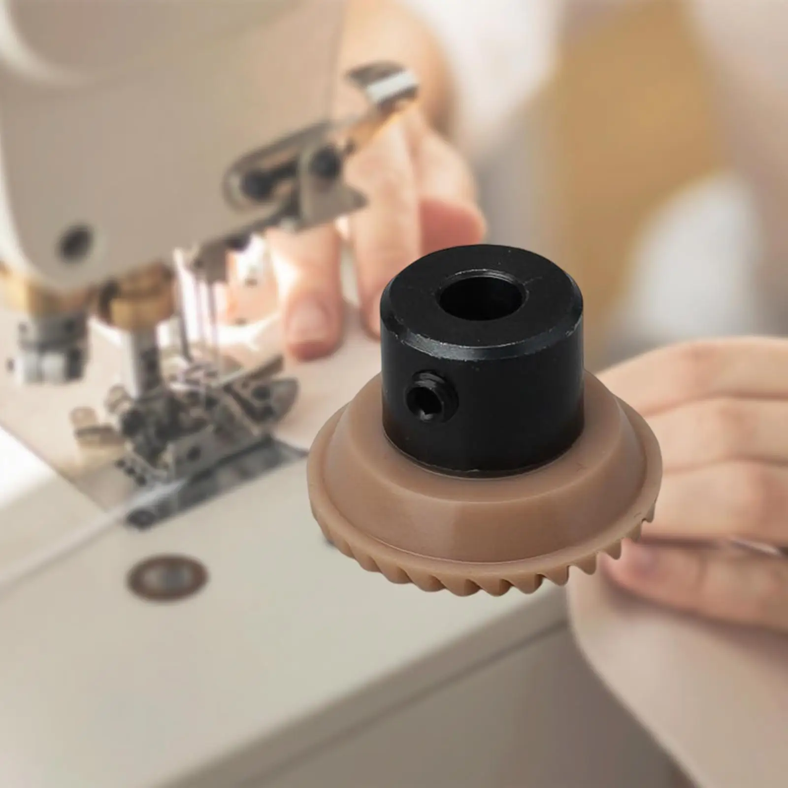 

Multipurpose Drive Gear, Hook Drive Bevel Gear, Circle Durable Easy to Use Stable Sewing Machine Part for Model 673078003