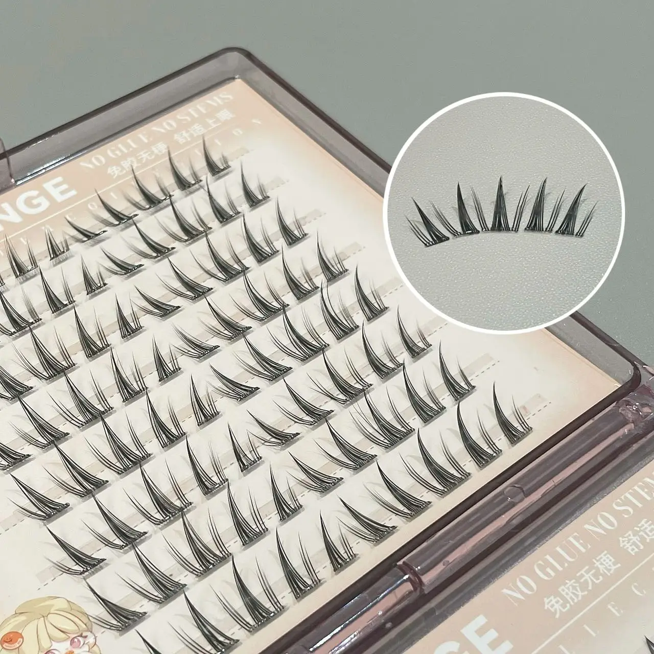 Herorange Stemless Glue Free Lash Book Invisible Curly Comfort Mixed Styles Natural Eye Makeup view 6