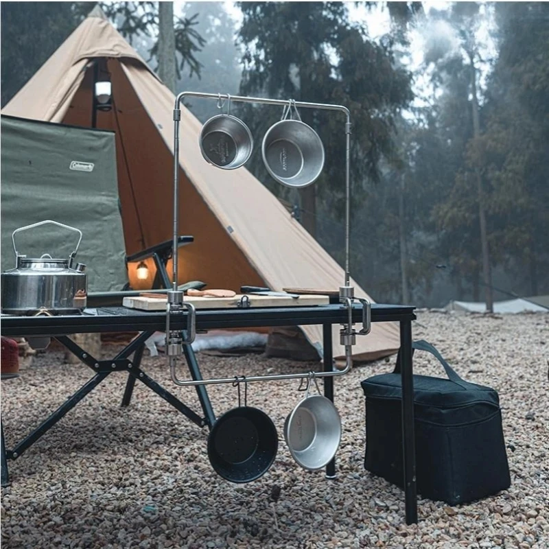 Imagem -03 - Outdoor Igt Tabela Acessórios Quadro Desktop Expansível Portátil Camping Light Stand Desktop Inoxidável Novo