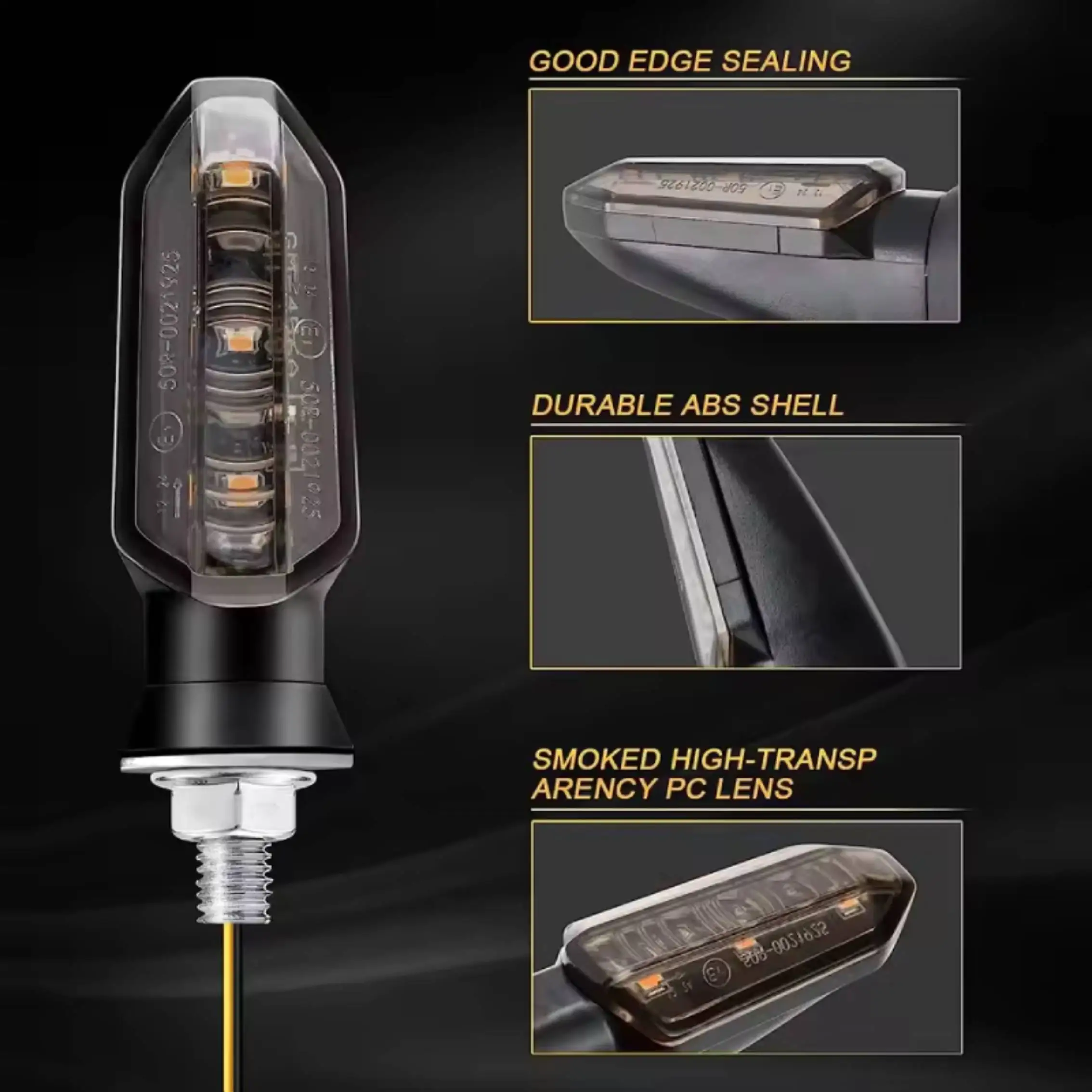 12V Moto Indicator Lamp Accessories Motorcycle 8mm Mini LED Turn Signal Lights Amber Flashing Light Blinker Turn Signal Lamp image 4