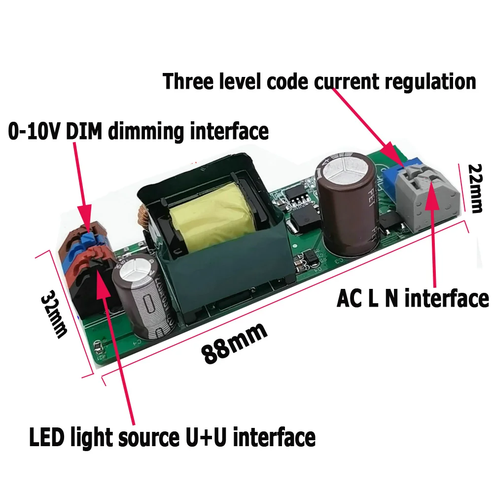 0-10V Dimming Power Supply Wide Voltage Isolation, No Flicker, Adjustable Code LED Constant Current Power Supply, 6-14x3W Series