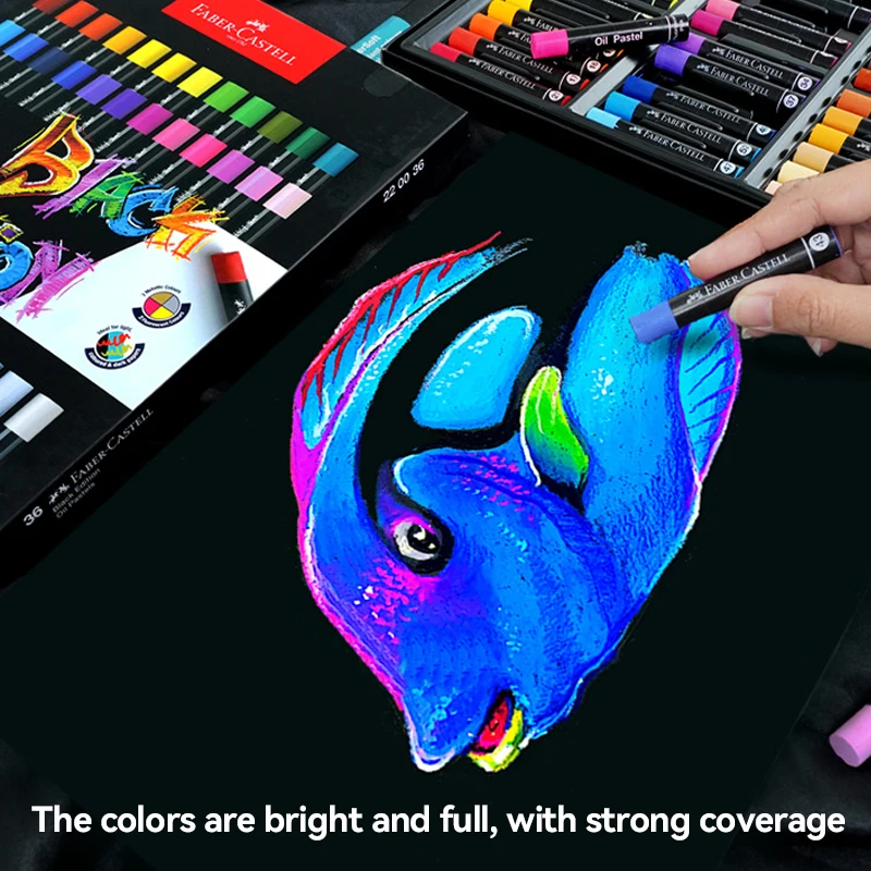 Faber-Castell Soft Oil Pastel Set 24/36/48 Vibrant Colors Creamy Texture Bullet Head Chalk for Artist Painting Drawing Beginners