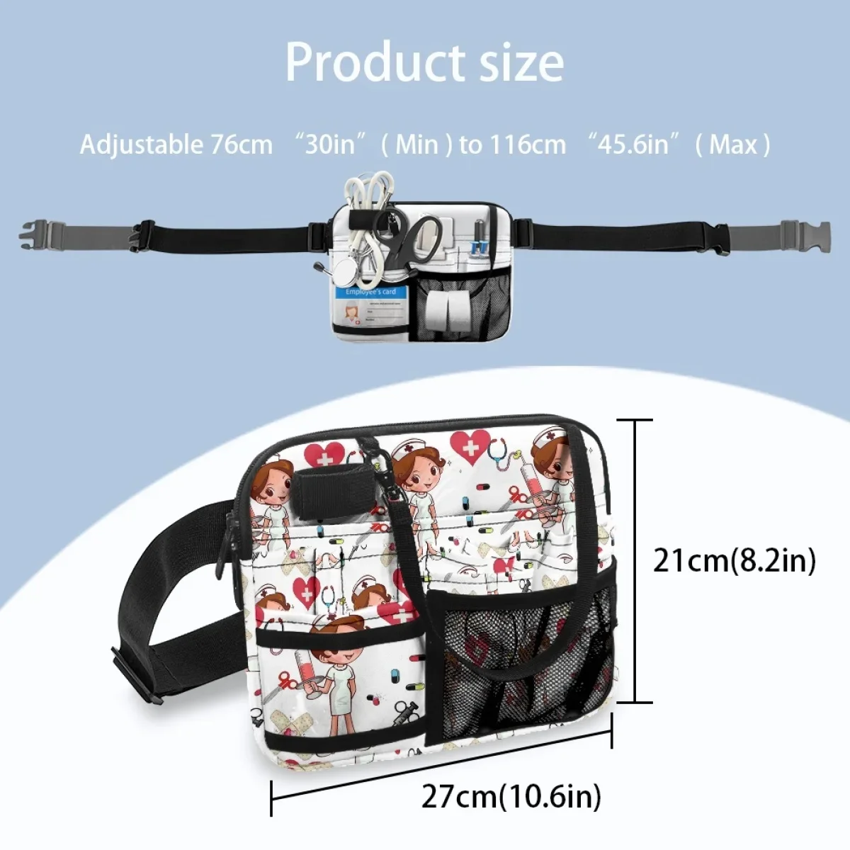 Nurse Fanny Pack Medical Belt Organizer for Women Waist Bag Pouch Care Accessories for Stethoscopes Bandage Scissor Sac Femme